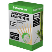 Зубочистки бамбуковые 1000 шт. в индивидуальной упаковке, BOOMHOUSE (БУМХАУС), 701950 за 138 ₽. Зубочистки.  Доставка по РФ. Без переплат!