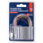 Замок навесной алюминиевый 70 мм "Стандарт", 3 ключа, RABBITEX (РАББИТЕКС), 671305 за 251 ₽. Замки навесные.  Доставка по РФ. Без переплат!