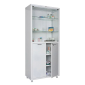 Шкаф медицинский 2-створчатый HILFE "МД 2 1780/SG" 1850х800х400 мм, стекло, белый, S26199205509 за 31&nbsp;074 ₽. Шкафы медицинские.  Доставка по РФ. Без переплат!