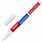 Маркер-краска лаковый EXTRA (paint marker) 2 мм, БЕЛЫЙ, УСИЛЕННАЯ НИТРО-ОСНОВА, BRAUBERG, 151967 за 79 ₽. Маркеры-краски лаковые.  Доставка по РФ. Без переплат!