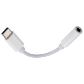 Переходник для наушников с Type-C на AUX (MINI JACK 3.5 мм), SONNEN, 0,1 м, белый, 513566 за 250 ₽. Кабели Jack 3.5 mm.  Доставка по РФ. Без переплат!