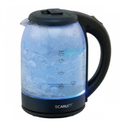 Чайник SCARLETT SC-EK27G90, 1,7 л, 1800 Вт, закрытый нагревательный элемент, стекло, черный за 1&nbsp;394 ₽. Чайники.  Доставка по РФ. Без переплат!