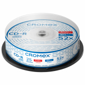 Диски CD-R CROMEX, 700 Mb, 52x, Cake Box (упаковка на шпиле), КОМПЛЕКТ 25 шт., 513776 за 742 ₽. Диски CD, DVD, BD (Blu-ray).  Доставка по РФ. Без переплат!