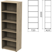 Шкаф (стеллаж) "Приоритет", 720х420х2000 мм, 4 полки, кронберг, К-934, К-934 кронберг за 15 658 ₽. Набор мебели "Приоритет".  Доставка по РФ. Без переплат!