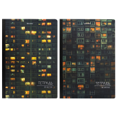 Тетрадь А4 96 л. BRAUBERG, на сшивке с корешком, клетка, обложка картон, "Многоэтажки", 405285 за 127 ₽. Тетради формата А4.  Доставка по РФ. Без переплат!