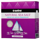 Соль морская йодированная SETRA, крупная 500 г, бте003 за 191 ₽. Соль.  Доставка по РФ. Без переплат!