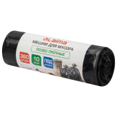 Мешки для мусора 360 л, черные в рулоне, 10 штук, особо прочные, ПВД 60 мкм, 110x140 см, LAIMA, 702687 за 562 ₽. Мешки для мусора универсальные.  Доставка по РФ. Без переплат!