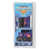 Линейки пластиковые 15 см FUNSTER (ФАНСТЕР), "КОСМОС", НАБОР 4 штуки, пенал, 210916 за 102 ₽. Линейки.  Доставка по РФ. Без переплат!