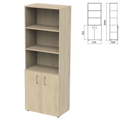 Шкаф полузакрытый "Приоритет" 720х438х2000 мм, 4 полки, кронберг (КОМПЛЕКТ) за 20 115 ₽. Набор мебели "Приоритет".  Доставка по РФ. Без переплат!