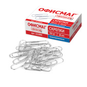 Скрепки ОФИСМАГ, 28 мм, никелированные, 100 шт., в картонной коробке, Россия, 222094 за 51 ₽. Скрепки канцелярские.  Доставка по РФ. Без переплат!