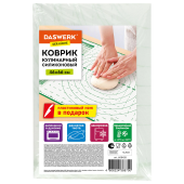 Коврик силиконовый для раскатки/запекания 46х66 см, зеленый, ПОДАРОК пластиковый нож, DASWERK (ДАСВЕРК), 608428 за 544 ₽. Коврики кулинарные.  Доставка по РФ. Без переплат!