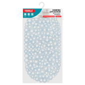 Коврик для ванны противоскользящий 69х35см, "Кольца", овальный, прозрачный, ПВХ, PRIMILA (ПРИМИЛА), 700372 за 237 ₽. Коврики для ванной комнаты.  Доставка по РФ. Без переплат!