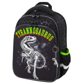 Ранец BRAUBERG QUADRO, 3 отделения, с брелком, "Tyrannosaur", светящийся рисунок, 37х28х18 см, 272021 за 5 798 ₽. Ранцы для начальной школы.  Доставка по РФ. Без переплат!
