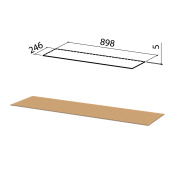 Вкладыш СТЕКЛО для стола переговоров "Приоритет", 898х246х5 мм, К-930 за 2 934 ₽. Набор мебели "Приоритет".  Доставка по РФ. Без переплат!