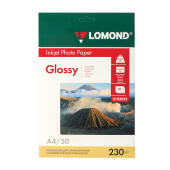 Фотобумага глянцевая, А4, 230 г/м2, односторонняя, 50 листов, LOMOND, 0102022 за 983 ₽. Фотобумага.  Доставка по РФ. Без переплат!
