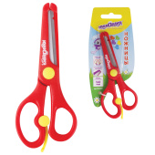 Ножницы ЮНЛАНДИЯ "КОМФОРТ", 140 мм, с усилителем, пластиковые накладки, европодвес, 236981 за 71 ₽. Ножницы детские.  Доставка по РФ. Без переплат!