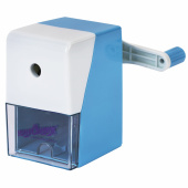 Точилка механическая ЮНЛАНДИЯ "Пастель", для чернографитных и цветных карандашей, корпус голубой, 272001 за 265 ₽. Точилки механические.  Доставка по РФ. Без переплат!