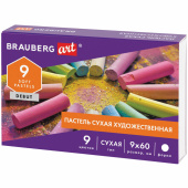 Пастель сухая художественная BRAUBERG ART DEBUT, 9 цветов, круглое сечение, 181459 за 110 ₽. Пастель художественная сухая.  Доставка по РФ. Без переплат!