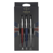 Набор PARKER "Jotter London Trio": шариковая ручка, гелевая ручка и механический карандаш, 2032740 за 4&nbsp;295 ₽. Подарочные ручки в наборах.  Доставка по РФ. Без переплат!