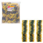 Мишура КОМПЛЕКТ 3 штуки, диаметр 100 мм, длина 2 м, зеленая с золотистыми кончиками, 592219 за 163 ₽. Мишура, дождик, гирлянды.  Доставка по РФ. Без переплат!