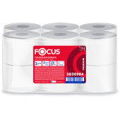 Бумага туалетная 170 м, FOCUS (Система Т2) mini Jumbo, 2-слойная, цвет белый, КОМПЛЕКТ 12 рулонов, 5036904 за 2&nbsp;862 ₽. Туалетная бумага профессиональная.  Доставка по РФ. Без переплат!