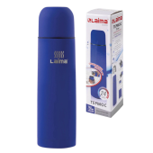 Термос LAIMA классический с узким горлом, 0,75 л, нержавеющая сталь, синий, 605123 за 729 ₽. Термосы.  Доставка по РФ. Без переплат!
