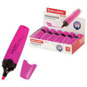 Текстовыделитель BRAUBERG "DELTA", РОЗОВЫЙ, линия 1-5 мм, 151721 за 42 ₽. Текстовыделители.  Доставка по РФ. Без переплат!