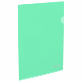Папка-уголок жесткая, непрозрачная, А4, цвет мятный, 0,15 мм, BRAUBERG PASTEL, 272892 за 15 ₽. Папки-уголки пластиковые.  Доставка по РФ. Без переплат!