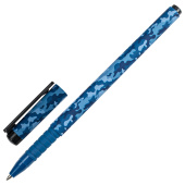 Ручка шариковая BRAUBERG SOFT TOUCH GRIP "MILITARY", СИНЯЯ, мягкое покрытие, узел 0,7 мм, 143713 за 43 ₽. Ручки шариковые неавтоматические.  Доставка по РФ. Без переплат!