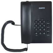 Телефон проводной SANYO RA-S204B, тональный / импульсный режим, повтор, чёрный за 2&nbsp;562 ₽. Стационарные телефоны.  Доставка по РФ. Без переплат!