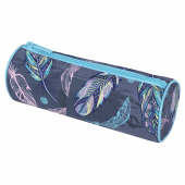 Пенал-тубус BRAUBERG, с эффектом SOFT TOUCH, полиэстер, "Feathers", 22х8 см, 270058 за 287 ₽. Пеналы мягкие.  Доставка по РФ. Без переплат!