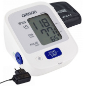 Тонометр OMRON M2 (HEM-7121-ALRU) манжета 22-42 см, автоматический, на плечо, адаптер питания за 7 485 ₽. Тонометры.  Доставка по РФ. Без переплат!