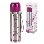 Термос LAIMA с узким горлом, 0,5 л, нержавеющая сталь, с рисунком, 601410 за 479 ₽. Термосы.  Доставка по РФ. Без переплат!