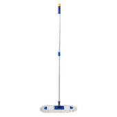 Швабра-рамка 40 см, алюминиевый телескопический черенок 130 см (резьба 1,6 см), МОП хлопок, LAIMA, 601464 за 780 ₽. Швабры для пола.  Доставка по РФ. Без переплат!