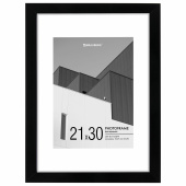 Рамка 21х30 см с паспарту 15х21 см небьющаяся, багет 20 мм, пластик, BRAUBERG "New Age", черная, 391275 за 603 ₽. Рамки для дипломов, сертификатов, грамот, фотографий.  Доставка по РФ. Без переплат!