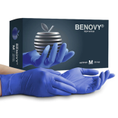 Перчатки нитриловые смотровые 50 пар (100 штук), размер 7-8, M (средний), сиреневые, BENOVY MultiColor за 510 ₽. Перчатки медицинские.  Доставка по РФ. Без переплат!