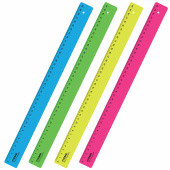 Линейка пластиковая 40 см, "Neon", неоновая, ассорти, ЛН-31437 за 44 ₽. Линейки.  Доставка по РФ. Без переплат!