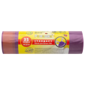 Мешки для мусора с завязками 35 л., фиолетовые, в рулоне 10 шт., ПВД 25 мкм, 50х58 см, РОМАШКА, ЗВС3510Ф за 73 ₽. Мешки для мусора универсальные.  Доставка по РФ. Без переплат!