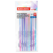 Закладки клейкие, выделители текста, BRAUBERG ULTRA PASTEL COLOR, 135х5 мм, 160 штук (8 цветов х 20 листов), 116686 за 112 ₽. Закладки самоклеящиеся.  Доставка по РФ. Без переплат!