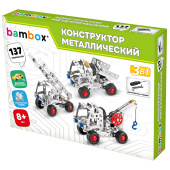 Конструктор металлический "Строительная техника 3 в 1", подвижные детали, 137 элементов, BAMBOX (БАМБОКС), 666369 за 365 ₽. Конструкторы.  Доставка по РФ. Без переплат!