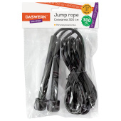Скакалка спортивная 300 см, ПВХ, регулируемая длина, черная, DASWERK (ДАСВЕРК), 680027 за 168 ₽. Фитнес.  Доставка по РФ. Без переплат!