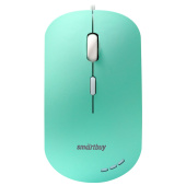 Мышь проводная бесшумная SMARTBUY 288-LG, USB, 3 кнопки + 1 колесо, оптическая, зеленая, 06826, SBM-288-LG за 498 ₽. Мыши проводные компьютерные.  Доставка по РФ. Без переплат!