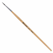 Кисть BRAUBERG, белка, круглая, № 1, 200178 за 51 ₽. Кисти для рисования.  Доставка по РФ. Без переплат!