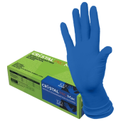 Перчатки нитриловые смотровые сверхпрочные CRYSTAL PRO MAX, 50 пар (100 шт.), размер L (большой), синие, CRYMAX-03 за 1&nbsp;287 ₽. Перчатки медицинские.  Доставка по РФ. Без переплат!