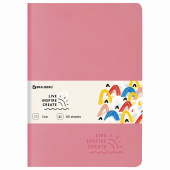 Тетрадь 60 л. в линию обложка кожзам SoftTouch, сшивка, B5 (179х250мм), РОЗОВЫЙ, BRAUBERG RAINBOW, 403885 за 214 ₽. Тетради более 60 листов.  Доставка по РФ. Без переплат!