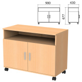 Тумба для оргтехники "Канц", 900х430х677 мм, 2 двери, цвет бук невский, ТК28.10 за 8&nbsp;011 ₽. Набор мебели "Канц".  Доставка по РФ. Без переплат!