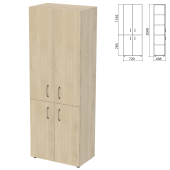 Шкаф закрытый "Приоритет" 720х438х2000 мм, 4 полки, кронберг (КОМПЛЕКТ) за 25 496 ₽. Набор мебели "Приоритет".  Доставка по РФ. Без переплат!