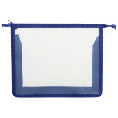 Папка для тетрадей ПИФАГОР А5, пластик, молния сверху, прозрачная, синий, 272115 за 131 ₽. Папки для тетрадей и уроков труда.  Доставка по РФ. Без переплат!