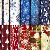 Бумага упаковочная подарочная новогодняя "Red&Blue", 70х100 см, 10 дизайнов ассорти, ЗОЛОТАЯ СКАЗКА, 591909 за 44 ₽. Бумага упаковочная подарочная новогодняя.  Доставка по РФ. Без переплат!