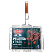 Решетка-гриль ГЛУБОКАЯ, 62х(30х40х5см), БОЛЬШАЯ, хромированная, TAIGARU (ТАЙГАРУ), 702557 за 703 ₽. Решетки-гриль.  Доставка по РФ. Без переплат!